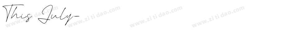This July字体转换